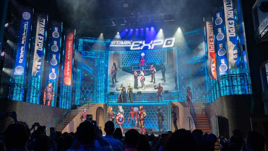 People Watching Avengers Assemble Show - Disney Adventure Cruise Review