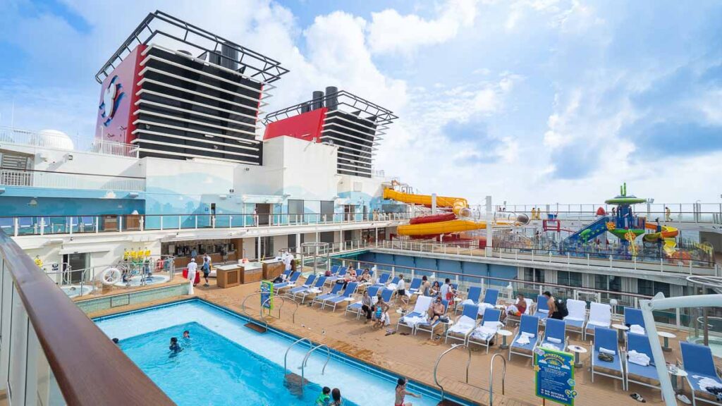 Disney Cruise Adventure Singapore Deck with a Pool - Disney Cruise Singapore Tips