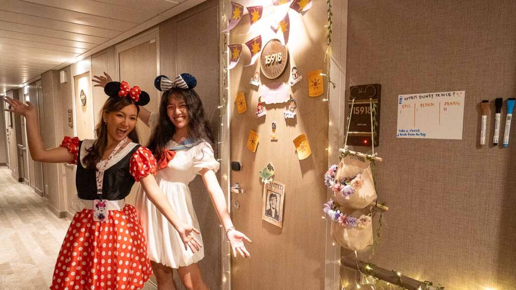 Girls Decorating Stateroom - Things to Do on Disney Adventure
