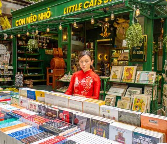 Lady Browsing Books - Ho Chi Minh City Budget Itinerary