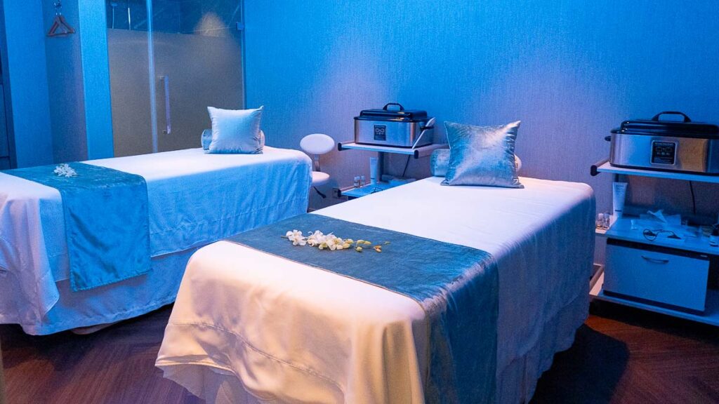 Massage Beds at Infinite Bliss Spa - Disney Cruise Singapore Tips