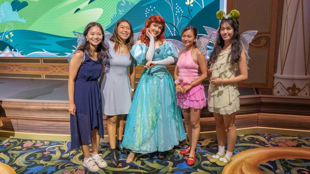 Girls at the Royal Gathering - Disney Adventure Cruise Review