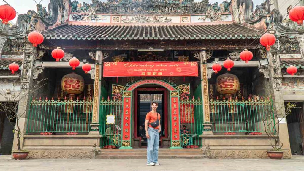 Man standing in front of a Pagoda - Ho Chi Minh City Budget Itinerary