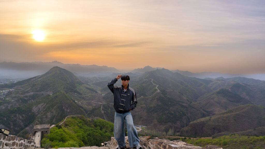 Man standing on Great Wall of China - Beijing Itinerary