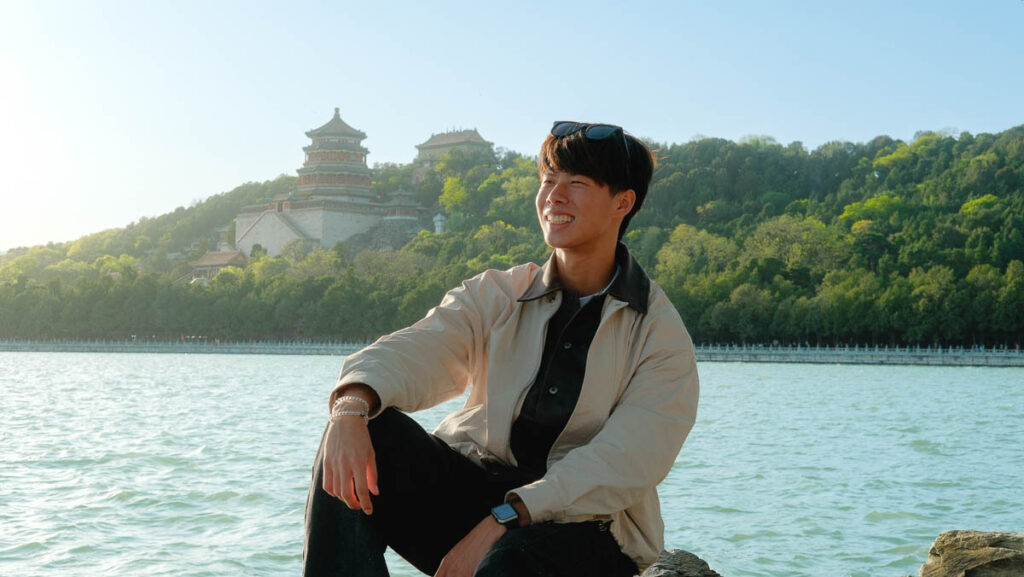Man in front of Summer Palace Lake - Beijing Itinerary
