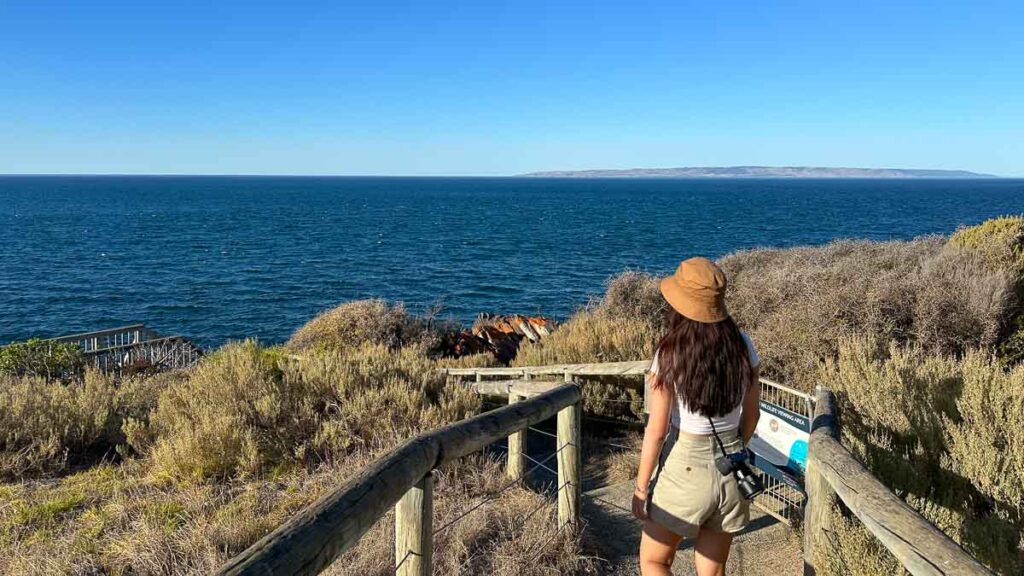 Girl at Kangaroo Island during golden hour - South Australia Winter Guide