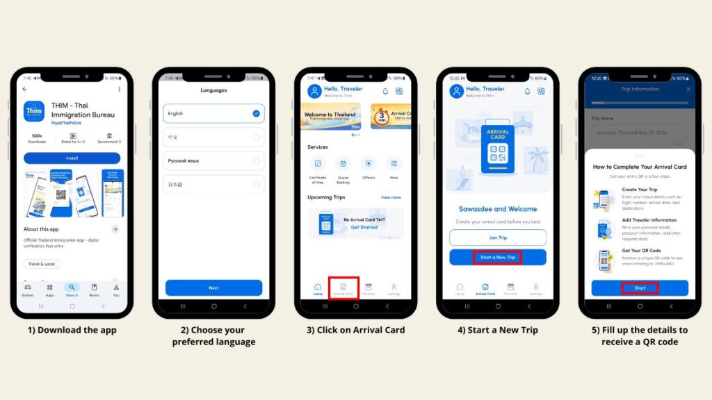 THIM App - Thailand Immigration App