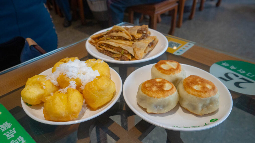 Flatlay of Meat Pancakes - Beijing Itinerary