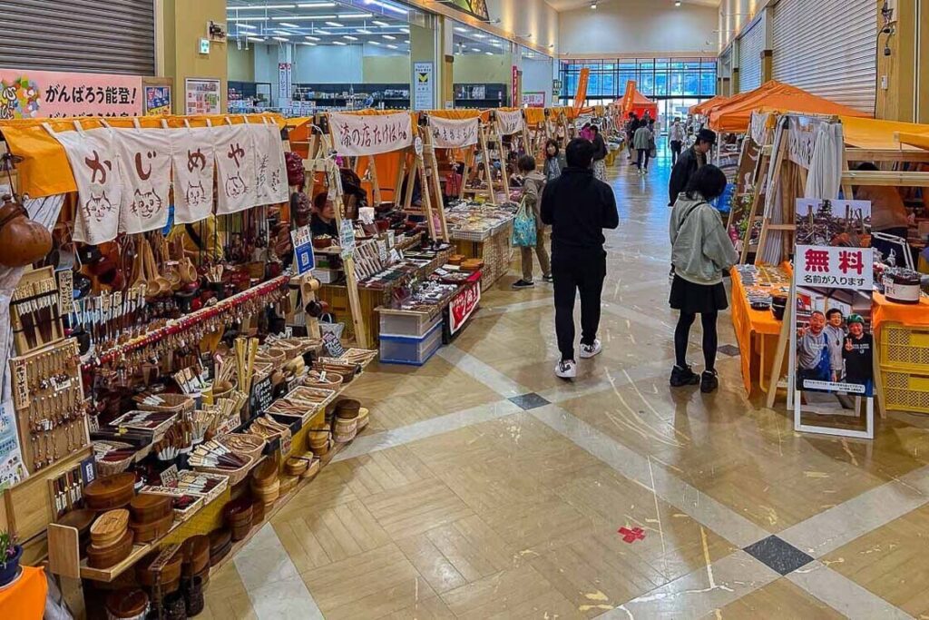 Wajima morning market stalls - Pokémon Airport Things to do in Ishikawa-Noto Peninsula