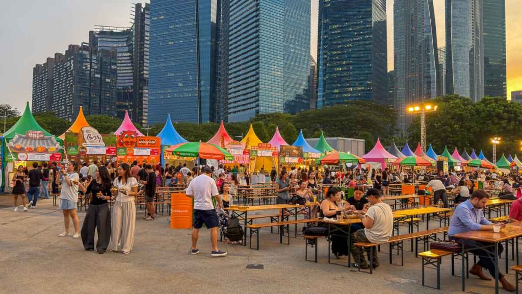 Gastrobeats booths and eating area 2026 - Things to Do in Singapore June 2026