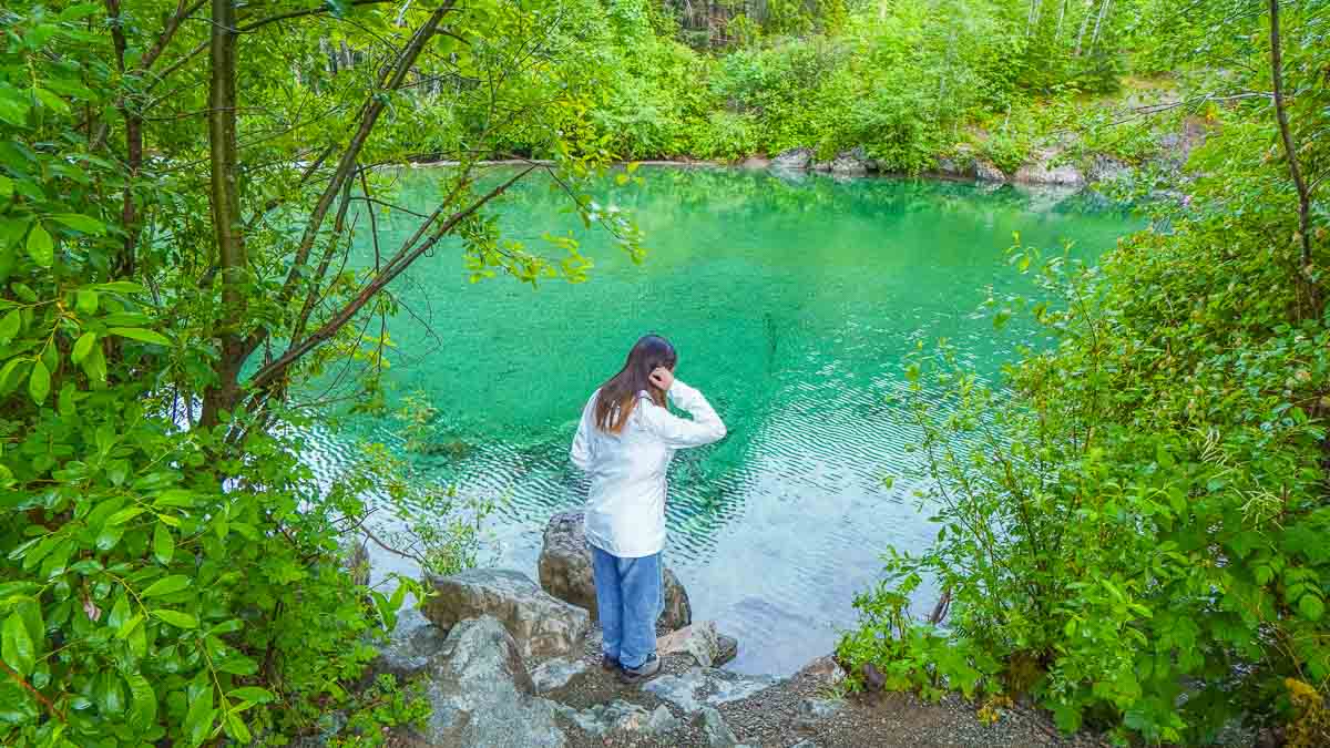 Girl looking at river - Vancouver day trips