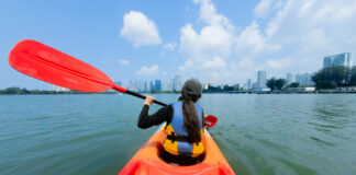 Girl Kayaking in Kallang - Kallang Neighbourhood Guide