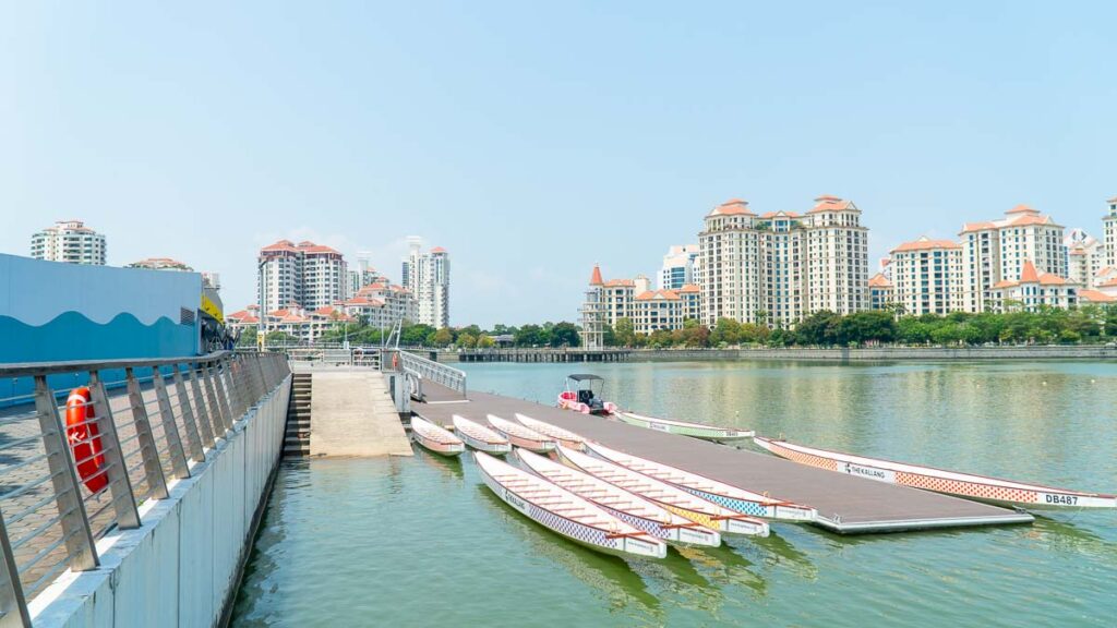Rows of Kayaks at Kallang - Kallang Neighbourhood Guide