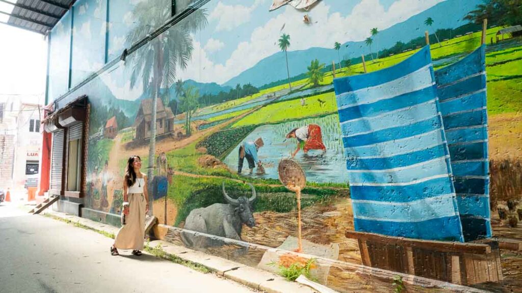 Walking along Kota Bharu Street Art 